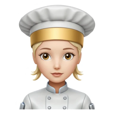 female robot chef sticker