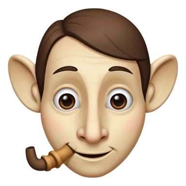 liar inspired by Pinocchio with a long nose, expressive face sticker