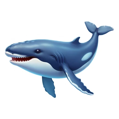 Cinematic Comical Humpback Whale Portrait Emoji, Head tilted dramatically with an exaggeratedly shocked expression, featuring a massive yet graceful body with wide, comically expressive eyes full of playful disbelief and animated pectoral fins, Simplified yet hilariously expressive features, highly detailed, glowing with a slightly sassy oceanic glow, high shine, dramatic yet playful, stylized with an air of cheeky marine mischief, soft glowing outline, capturing the essence of a meme-worthy humpback whale that looks ready to make waves with its hilariously dramatic antics! sticker