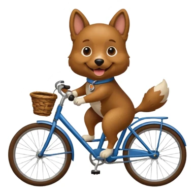 dog cyclist sticker