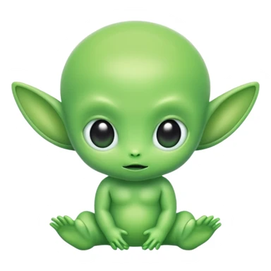 baby smiski alien sticker