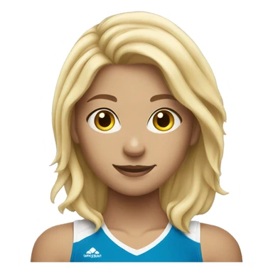 summer olympics blonde girl playing volleyball sticker