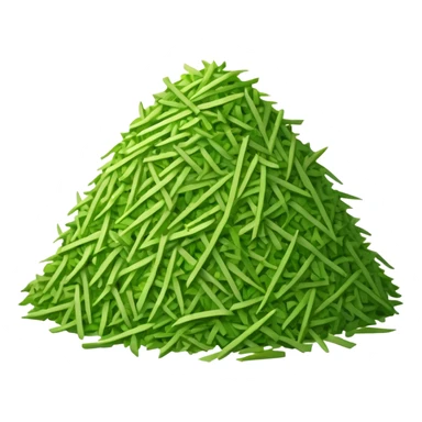 a big pile of grated green shreds of vegetable sticker