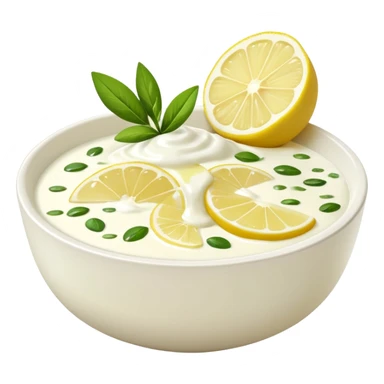 yaourt avec du citron, des herbes, du miel et de l'huile d'olive sticker