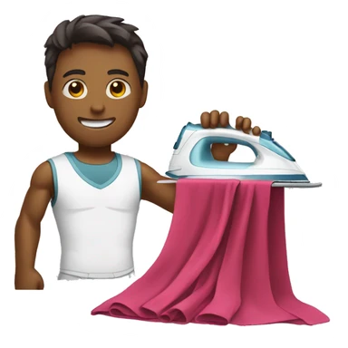 ironman ironing clothes sticker