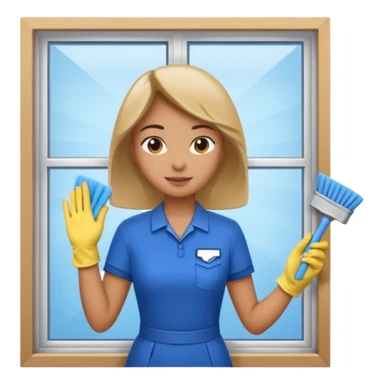 Window Cleaner woman  sticker