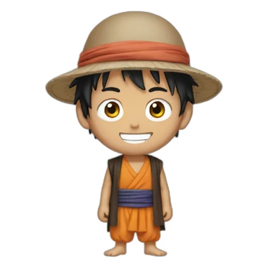 Luffy wearing arab thob sticker