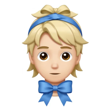 Caseoh but with with a ribbon on his hair sticker