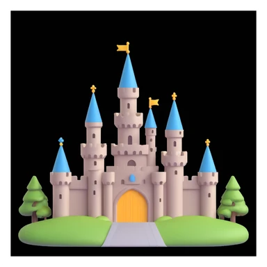 king and queen, castle background sticker