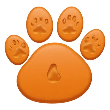 a very light pale pastel orange #FFDBBB pawprint sticker