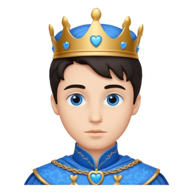 Principe con ojos de corazónes azules sticker