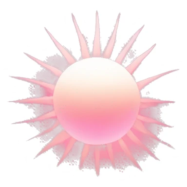 Pink rising sun sticker