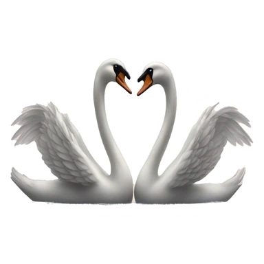 Swan couple love sticker