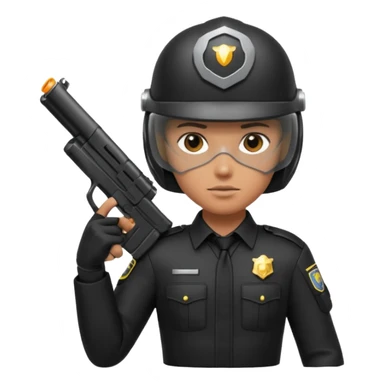 Futuristic cop sticker