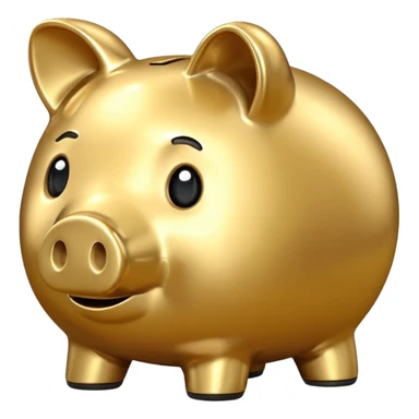 piggy gold sticker