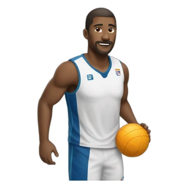 Handball player sticker