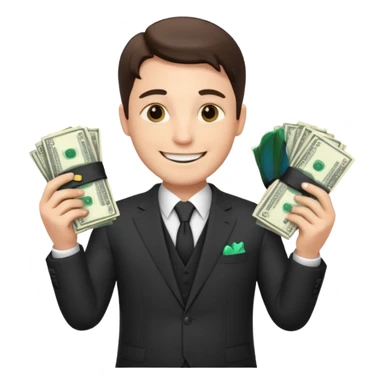 RICH MAN WITH INFINETE MONEY sticker