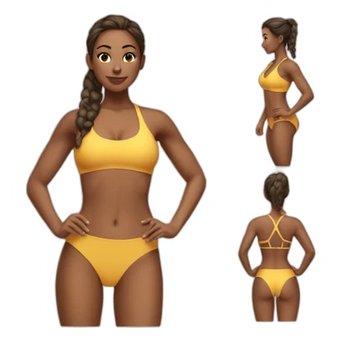 fitness bikini sticker