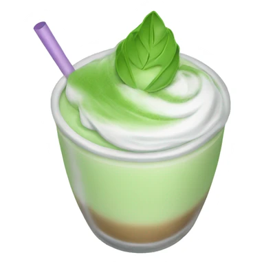 Iced lawender matcha latte sticker