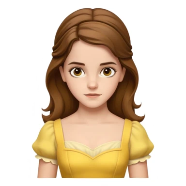 emma watson long hair as belle Cinematic Realistic sticker