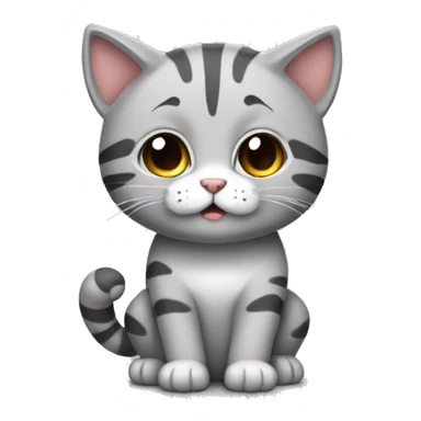 gatito banco con manchas grises tomando mate cute sticker