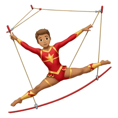 Acrobat – Slim performer mid-flip or balancing on rope sticker