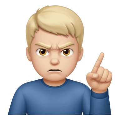 boy angrey adn pointing towards the user saying you sticker