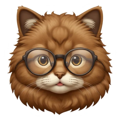  cat with glasses büst sticker