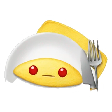 making an omlette and typing an email sticker