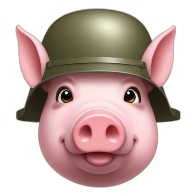 pig in military helmet F.A.S.T. sticker
