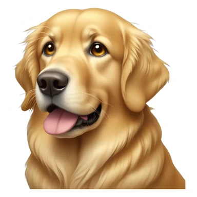 Golden retriever looking grouchy sticker