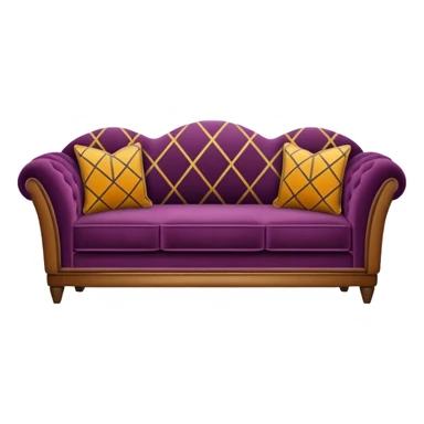 Simple vintage couch aesthetic deco Pillow sticker
