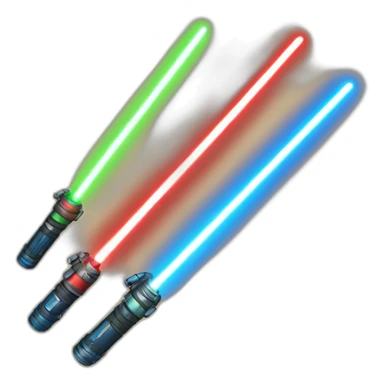 red, blue and gree lightsaber sticker