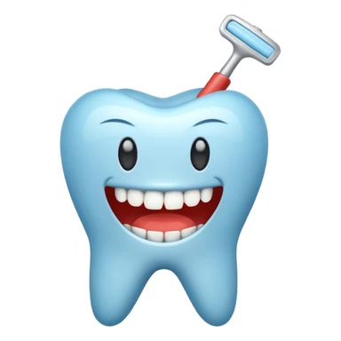 TEETH CLEANING icon in the rount sticker