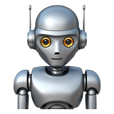 robot asking sticker