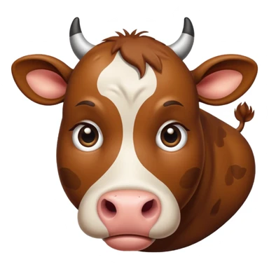 sad cow sticker