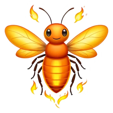 Firefly made out of fire and flames sticker