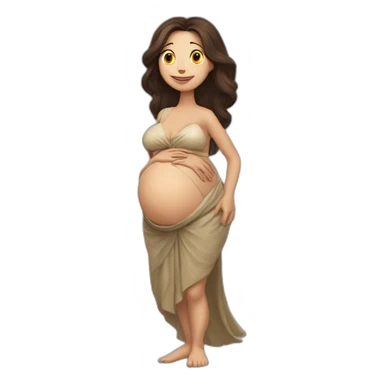 Pregnant John carter with a cinesite logo sticker