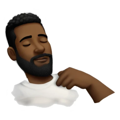 Very attractive black younger man with beard  sleeping on worlds most plush and nice white pillow   sticker
