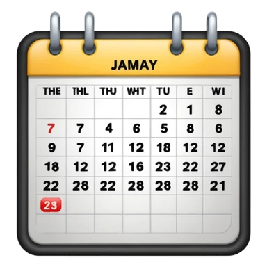 Calendar with 7 days per week sticker