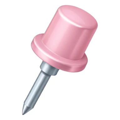 pale pink push pin  sticker