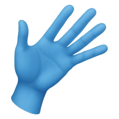 hands blue sticker