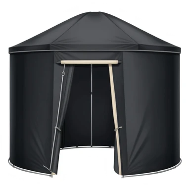 black Tall Oval Narrow Pop up open standing tent  sticker