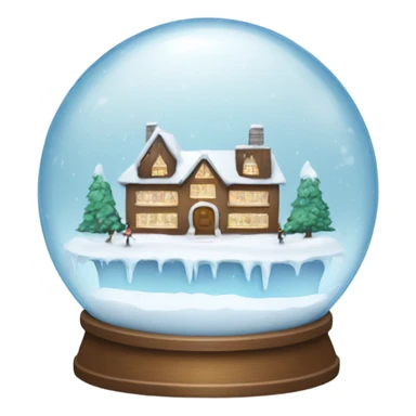 Snow globe with ice skating  sticker