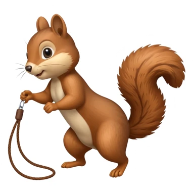 Squirrel skipping rope sticker