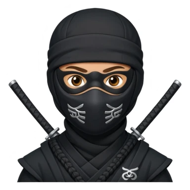 Ninja with MB written on it sticker