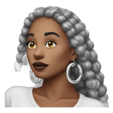 chunky silver hoop earrings sticker