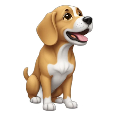 un chien qui fait un pouce en l air sticker