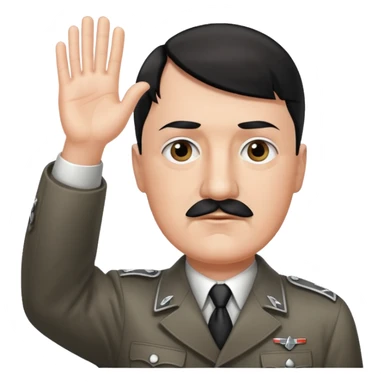 Hitler raising one hand straight up like a salute sticker