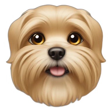 underbite beige shorkie dog sticker